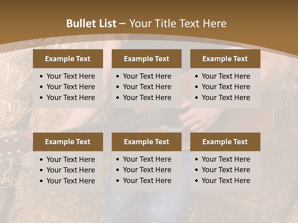 Country Guitar PowerPoint Template