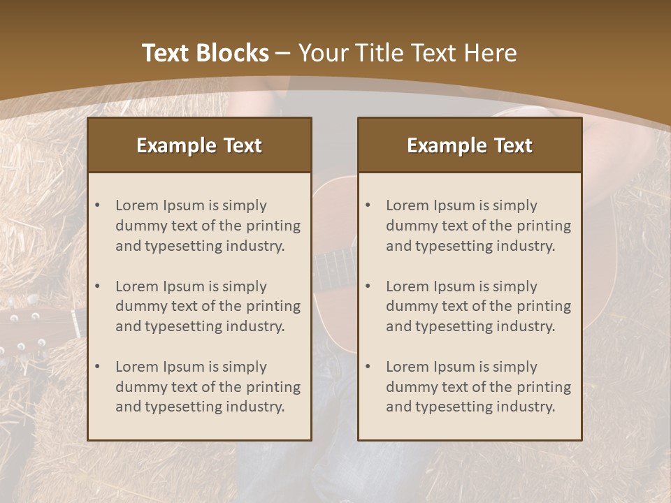 Country Guitar PowerPoint Template