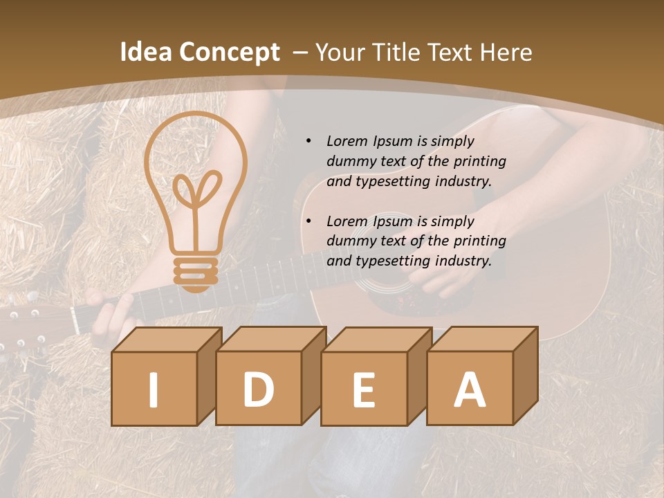 Country Guitar PowerPoint Template