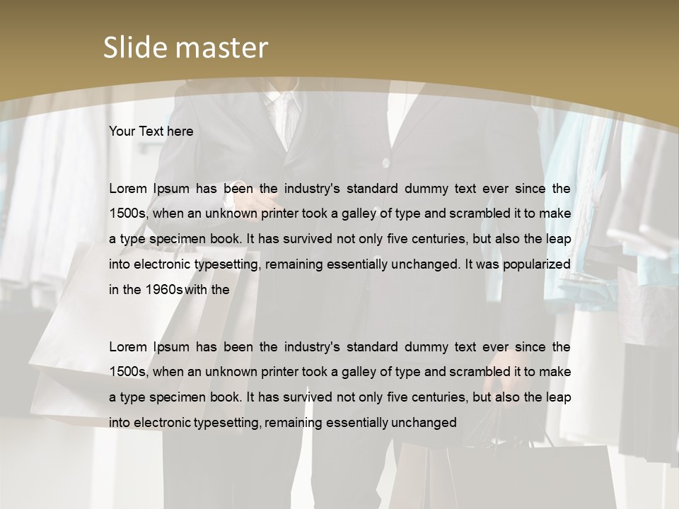 Man And Women In Suits PowerPoint Template