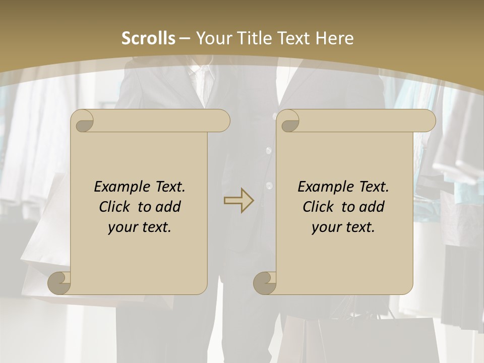 Man And Women In Suits PowerPoint Template