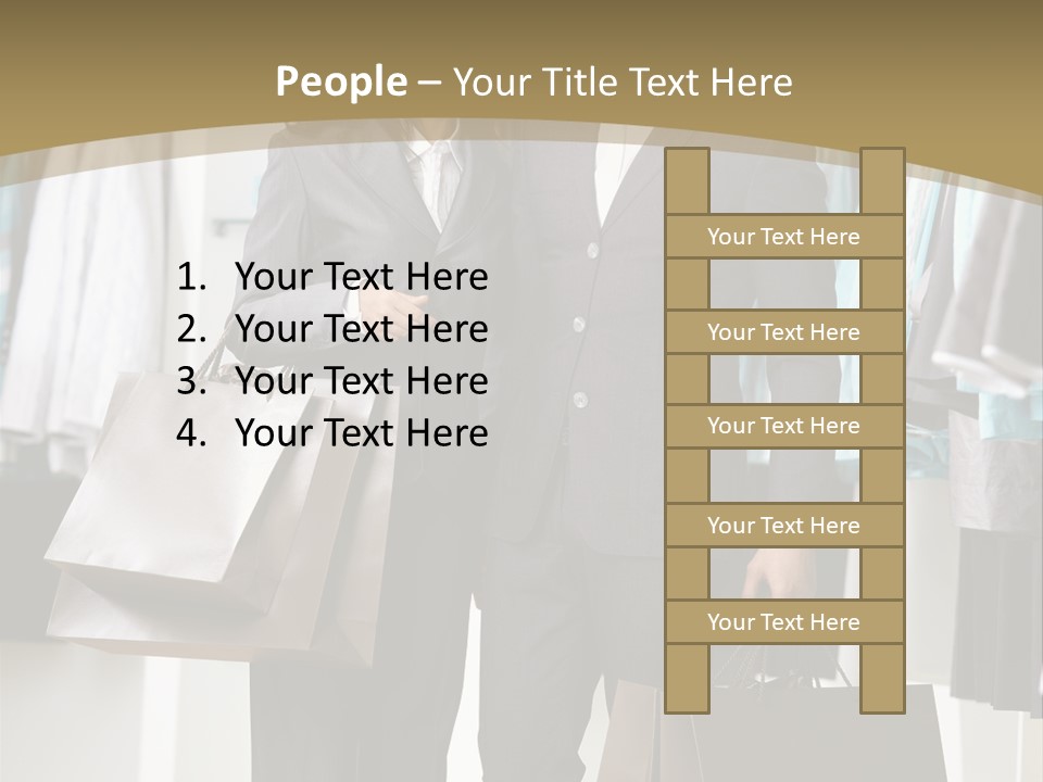 Man And Women In Suits PowerPoint Template