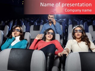 Female Young Indoors PowerPoint Template