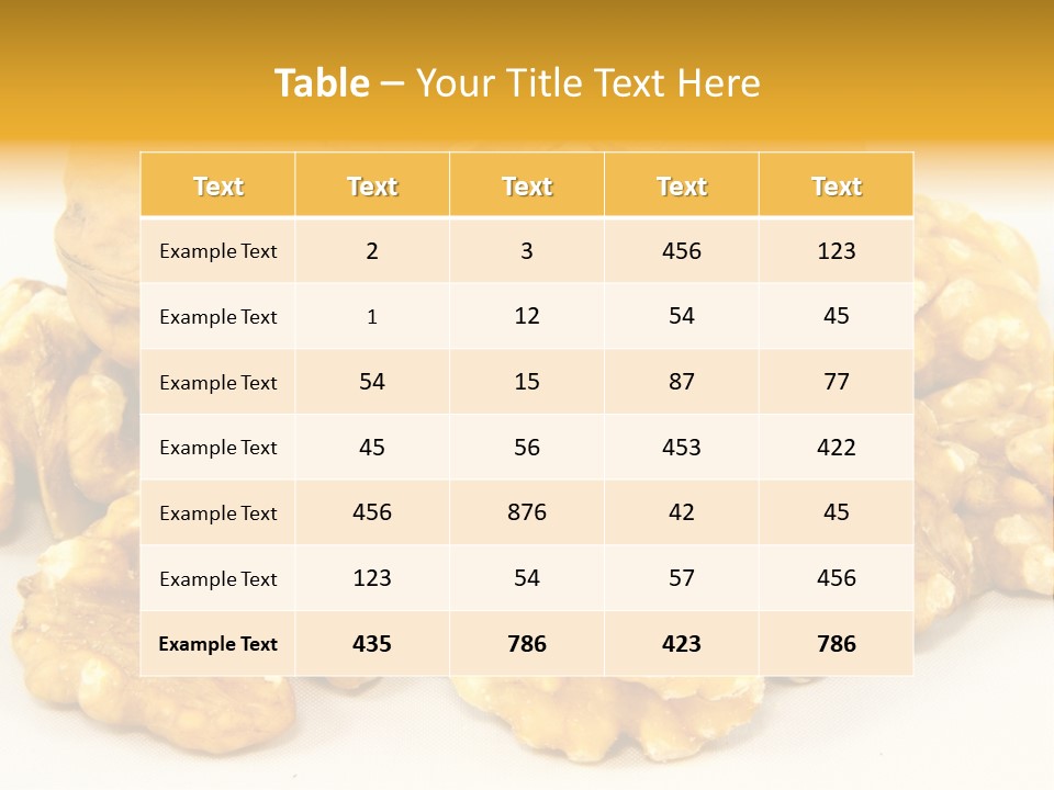 Free Clip Art Walnuts PowerPoint Template