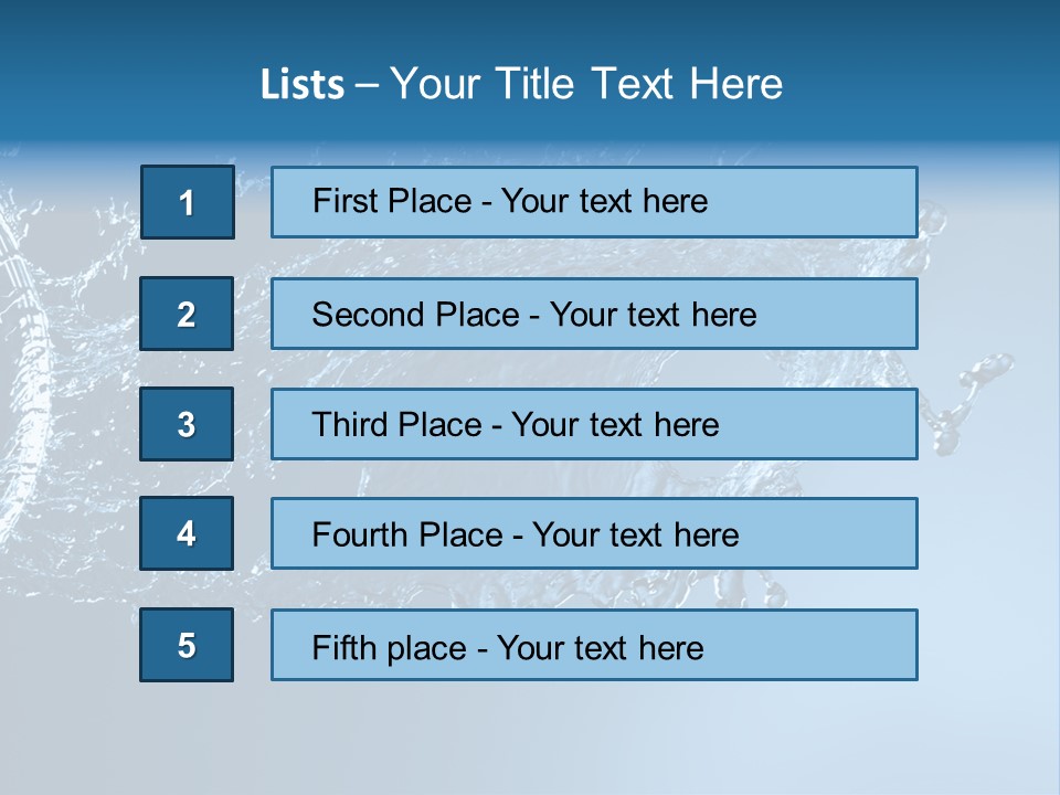 Thirsty Sparks Isolated PowerPoint Template