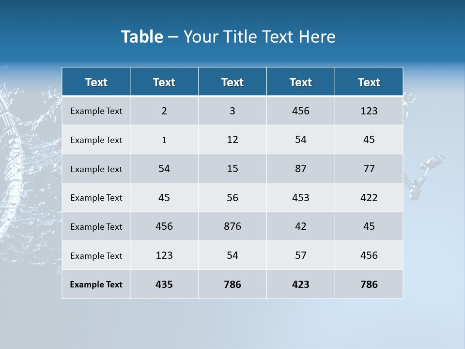 Thirsty Sparks Isolated PowerPoint Template