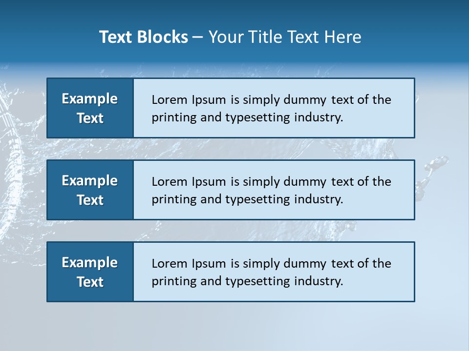 Thirsty Sparks Isolated PowerPoint Template