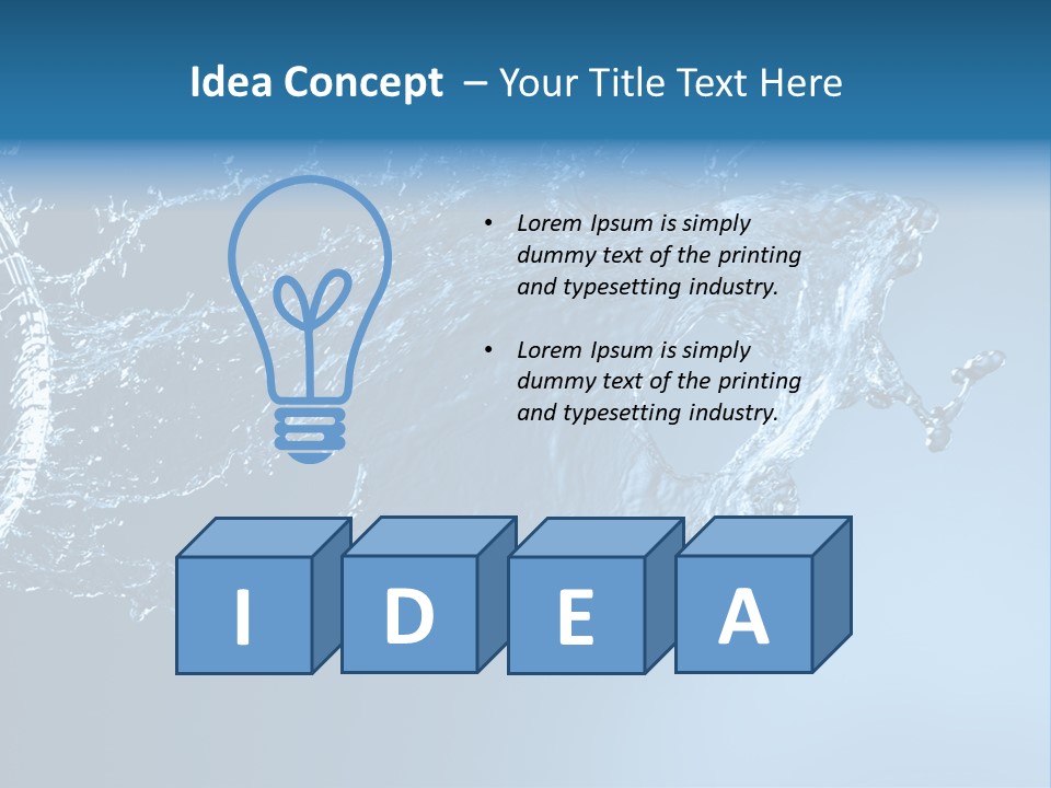 Thirsty Sparks Isolated PowerPoint Template