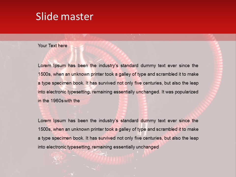 Hookah Black Background PowerPoint Template