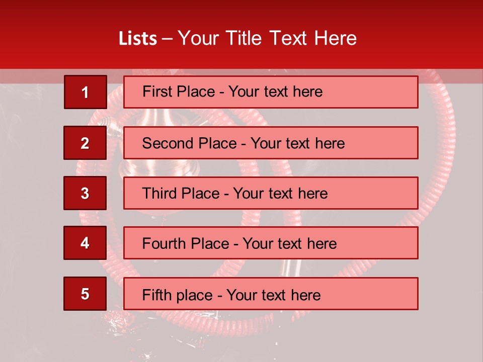 Hookah Black Background PowerPoint Template