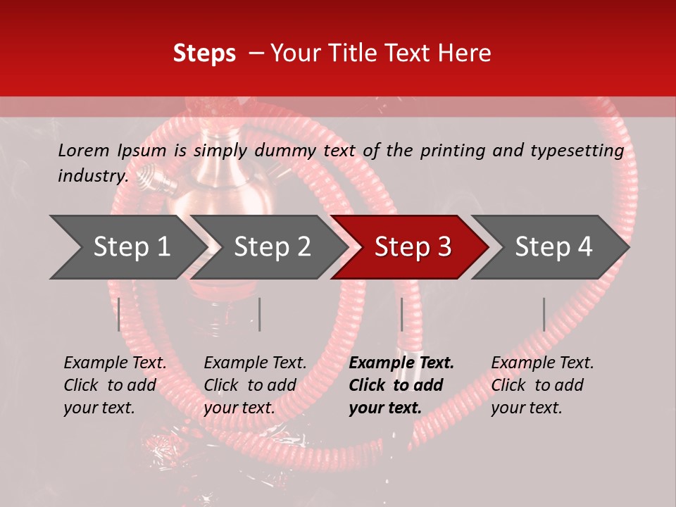 Hookah Black Background PowerPoint Template