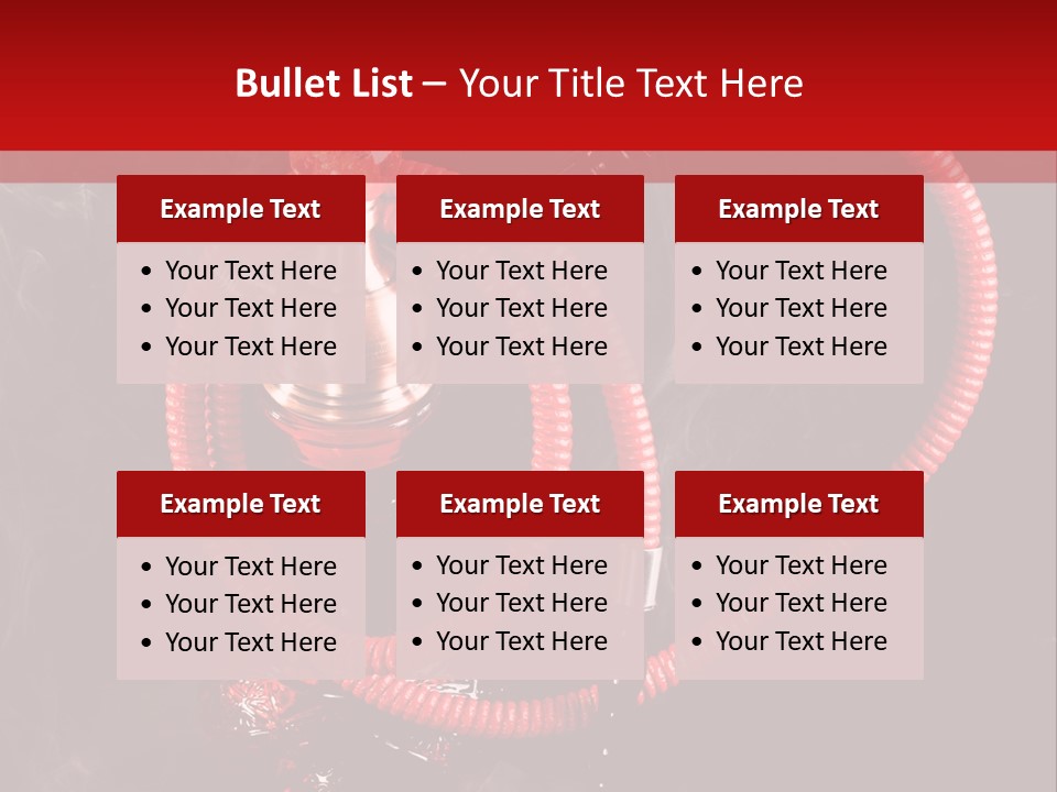 Hookah Black Background PowerPoint Template