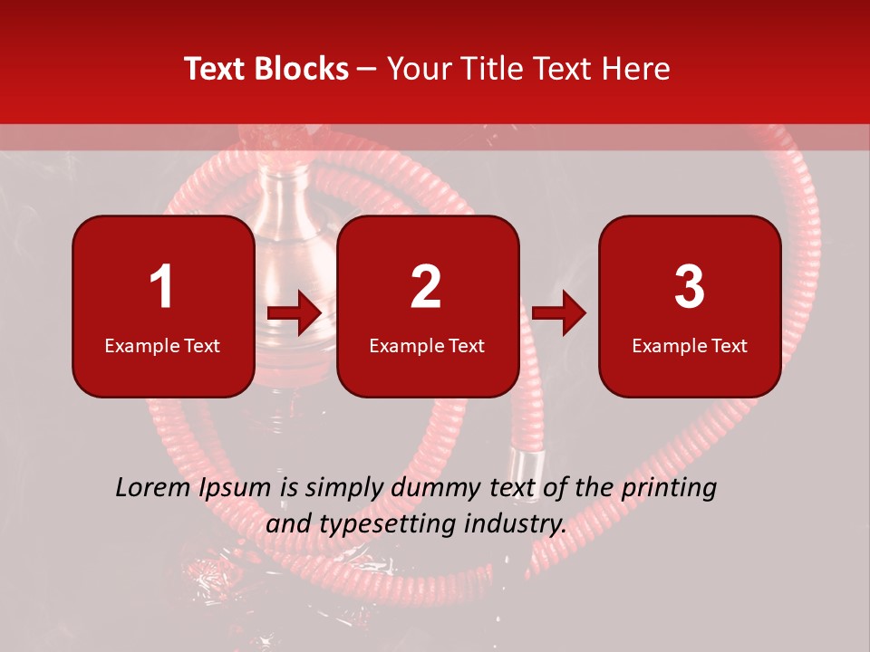 Hookah Black Background PowerPoint Template