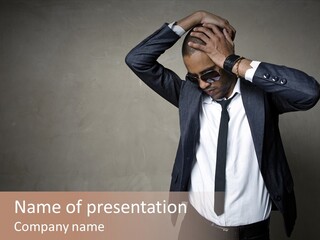 Male Model Poses PowerPoint Template