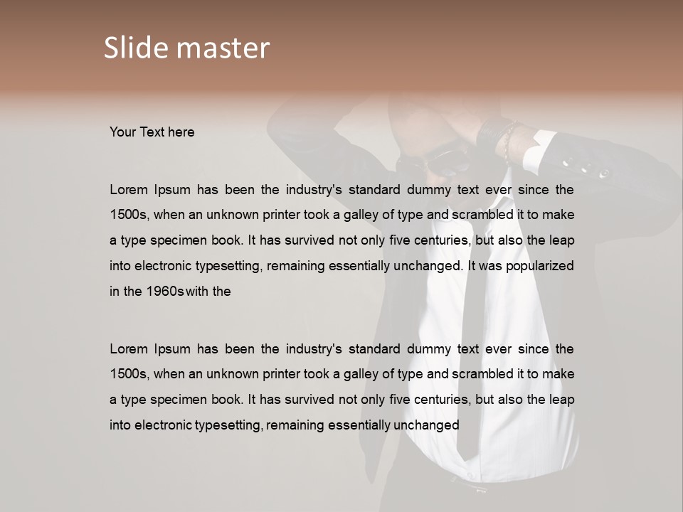 Male Model Poses PowerPoint Template