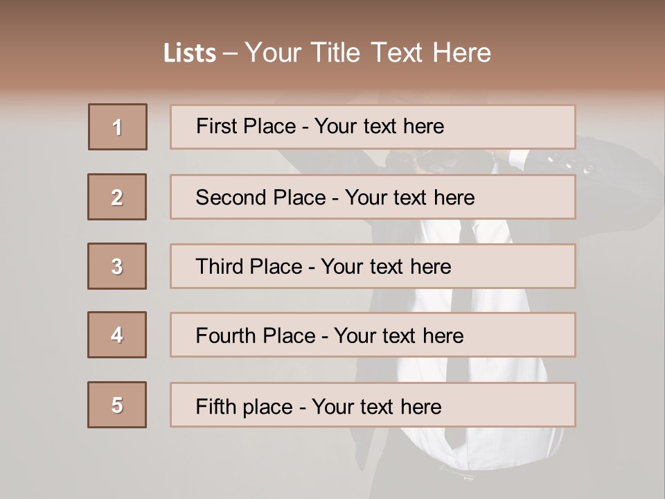 Male Model Poses PowerPoint Template