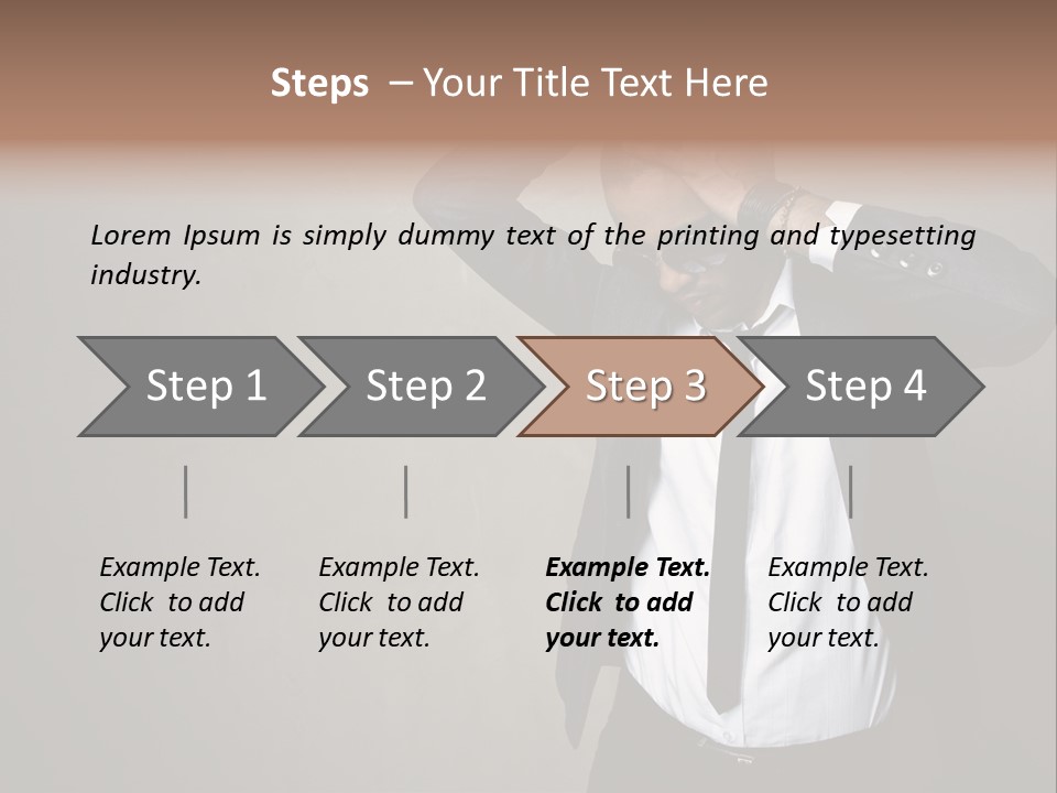 Male Model Poses PowerPoint Template