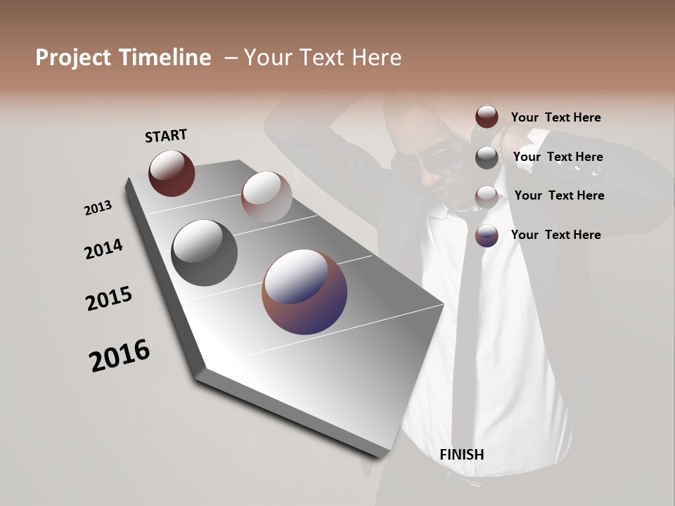 Male Model Poses PowerPoint Template