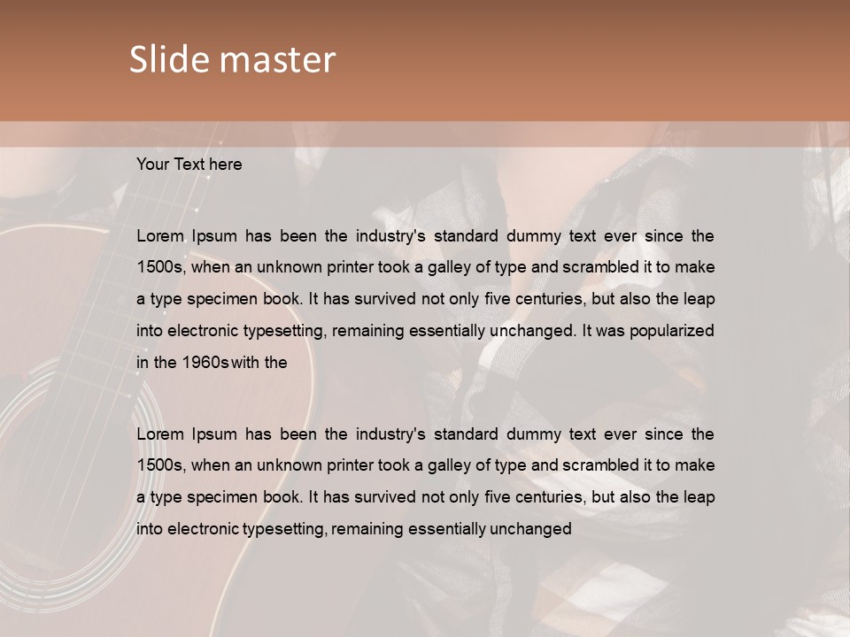 Country Guitar Girl PowerPoint Template