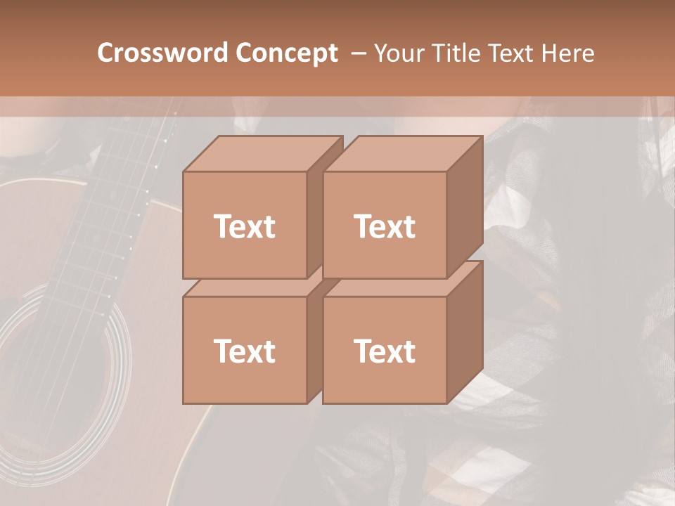 Country Guitar Girl PowerPoint Template