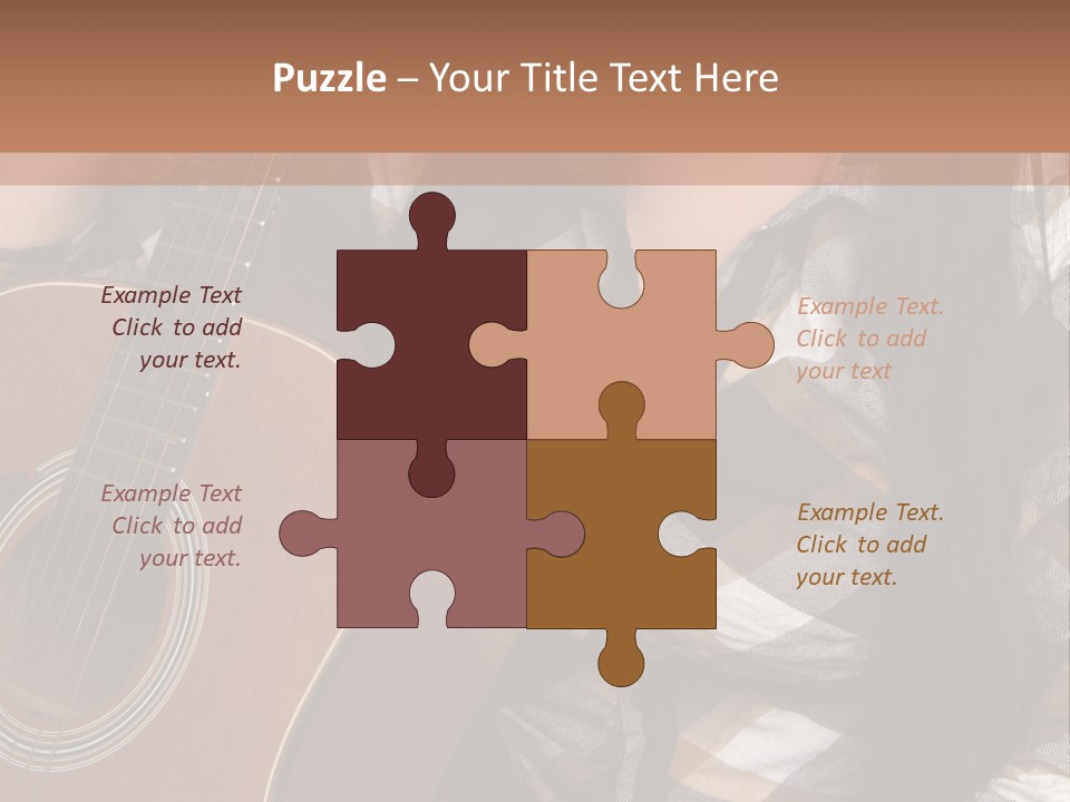 Country Guitar Girl PowerPoint Template