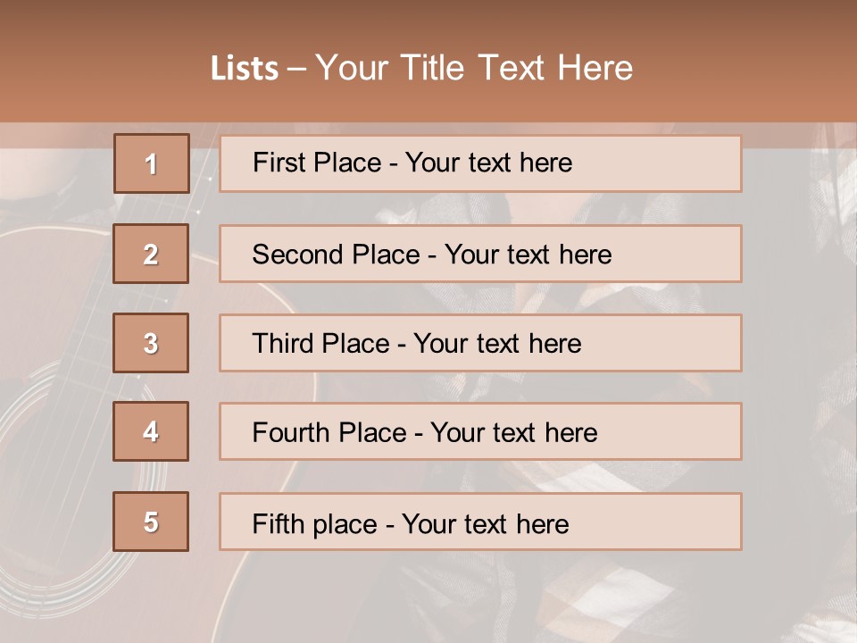 Country Guitar Girl PowerPoint Template