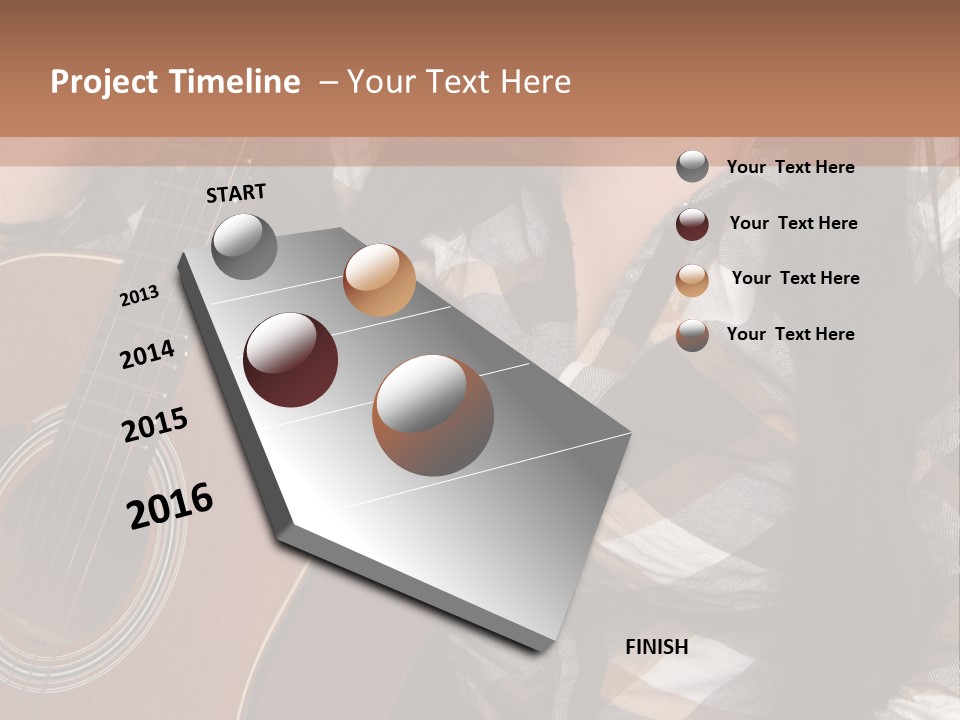 Country Guitar Girl PowerPoint Template