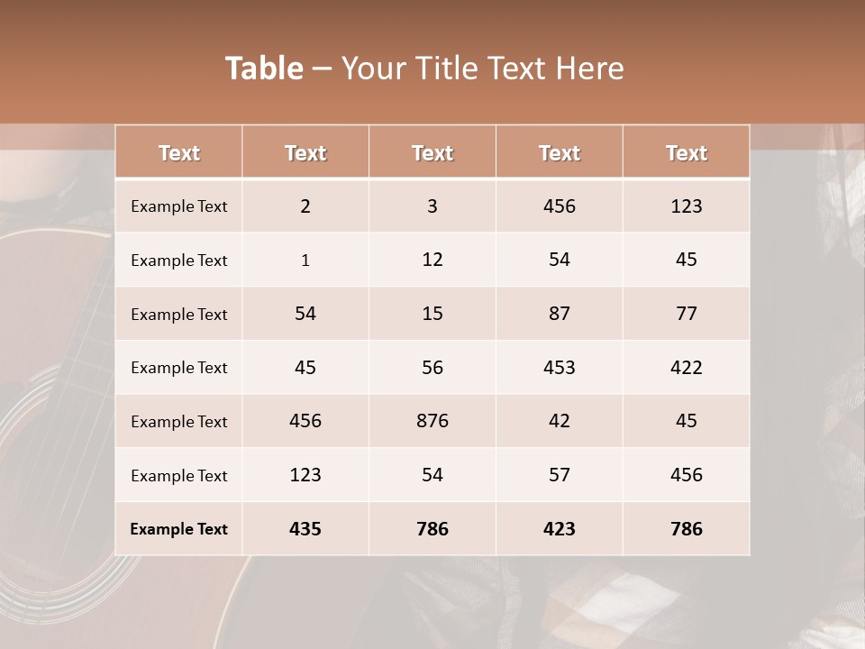 Country Guitar Girl PowerPoint Template
