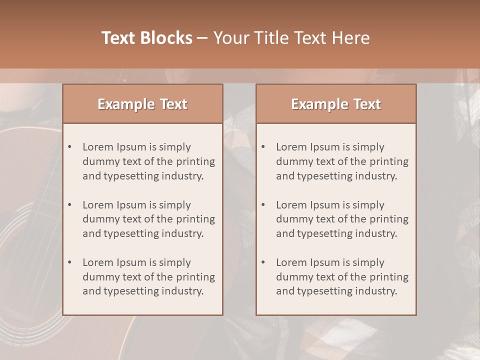 Country Guitar Girl PowerPoint Template