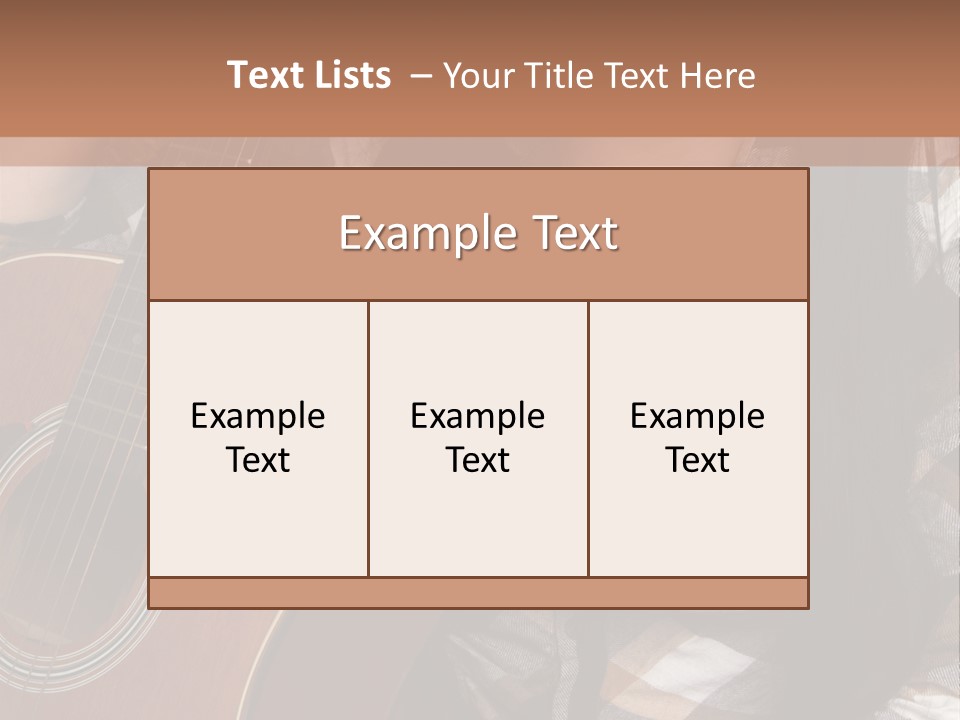 Country Guitar Girl PowerPoint Template