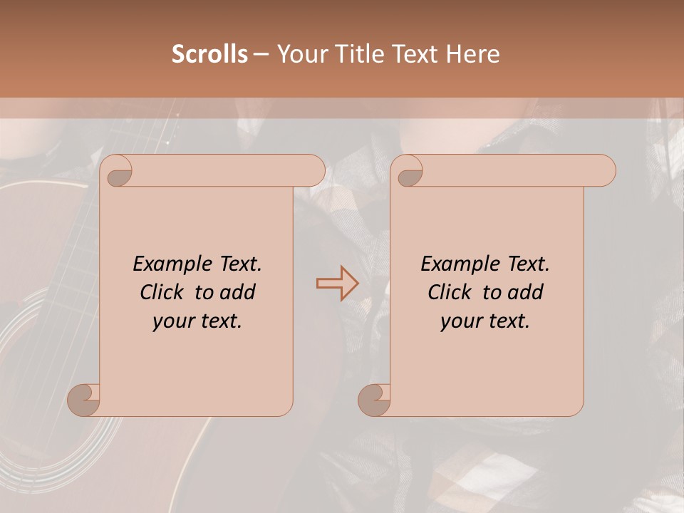 Country Guitar Girl PowerPoint Template