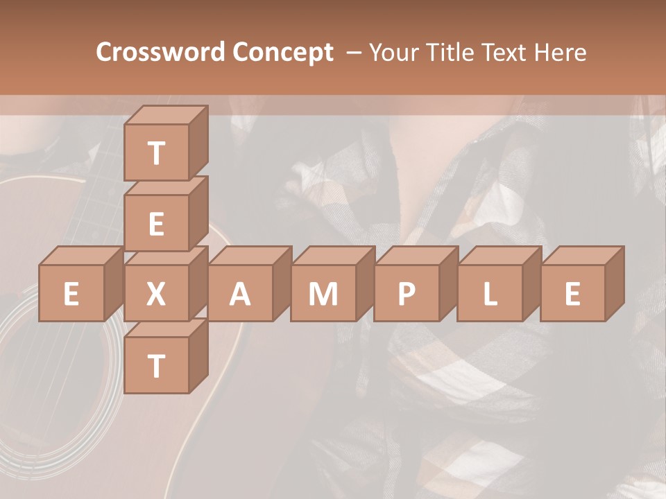 Country Guitar Girl PowerPoint Template