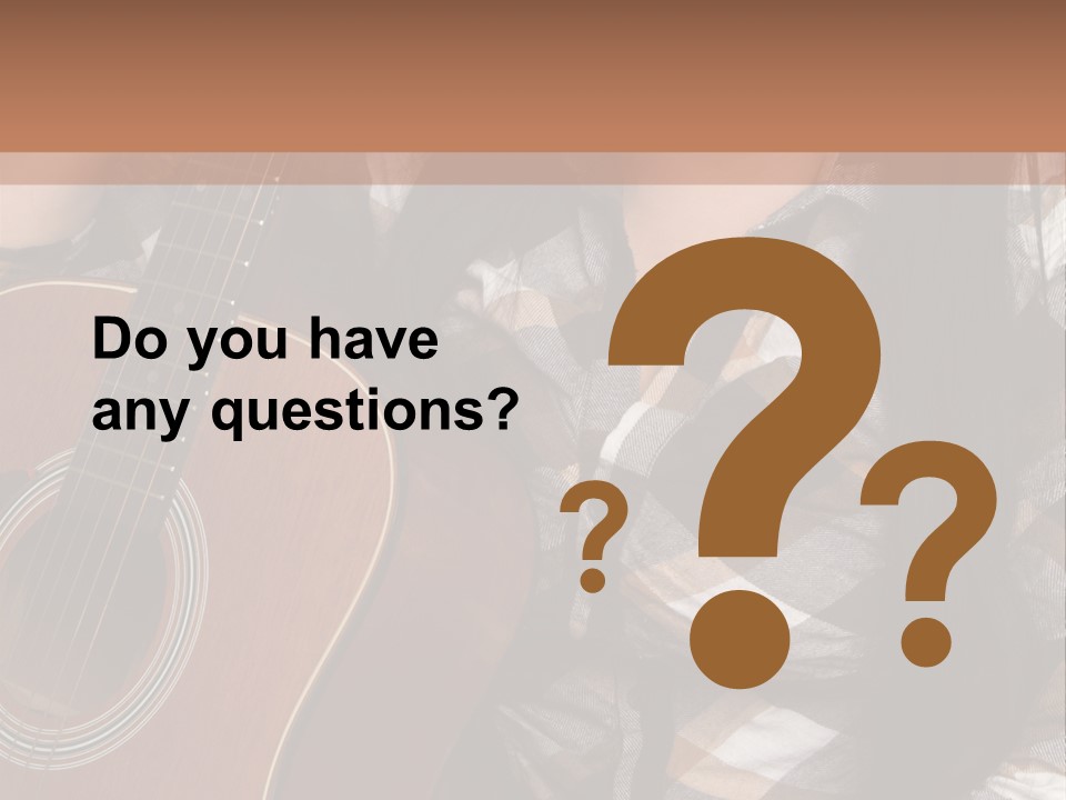 Country Guitar Girl PowerPoint Template