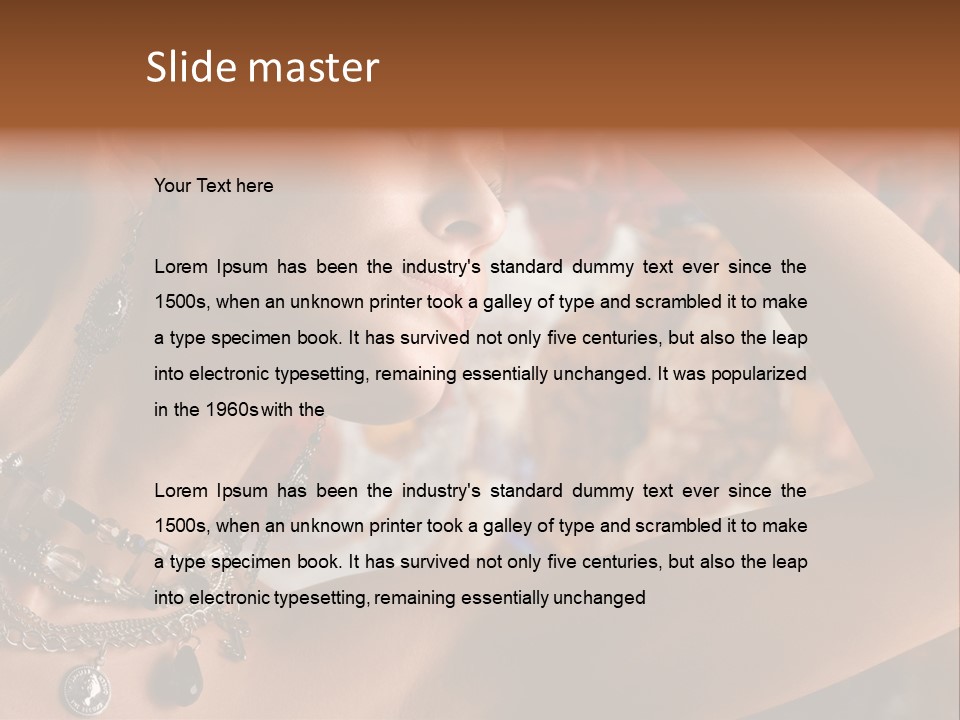 Glamour Earrings Romantic PowerPoint Template