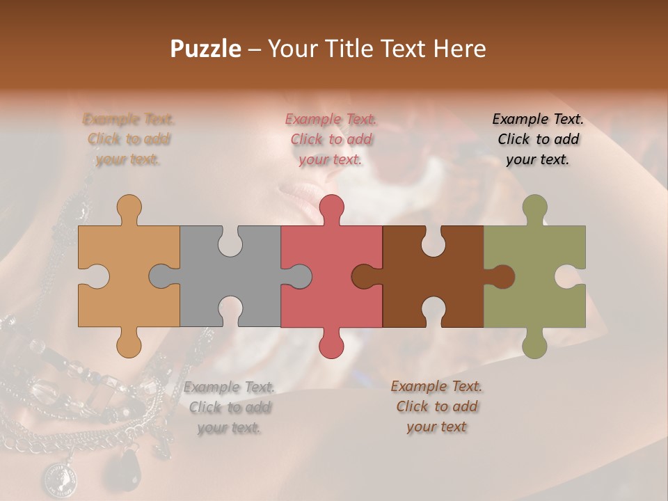 Glamour Earrings Romantic PowerPoint Template