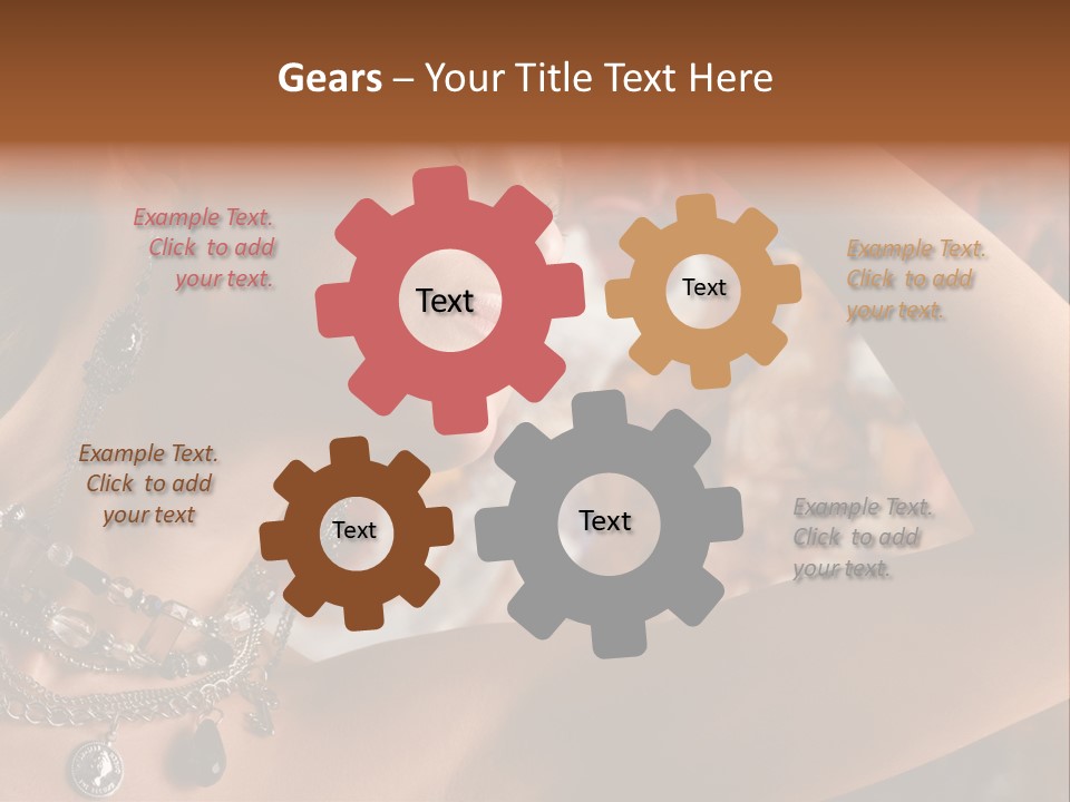 Glamour Earrings Romantic PowerPoint Template