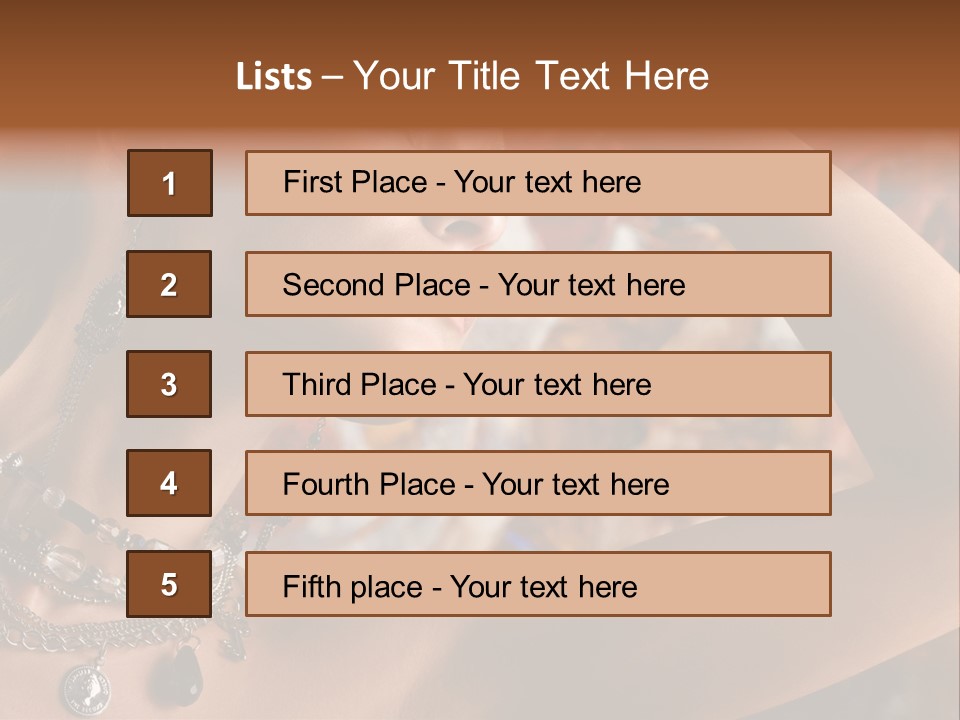 Glamour Earrings Romantic PowerPoint Template