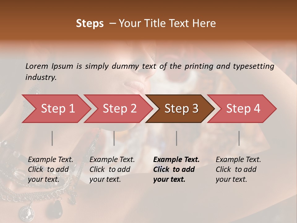 Glamour Earrings Romantic PowerPoint Template