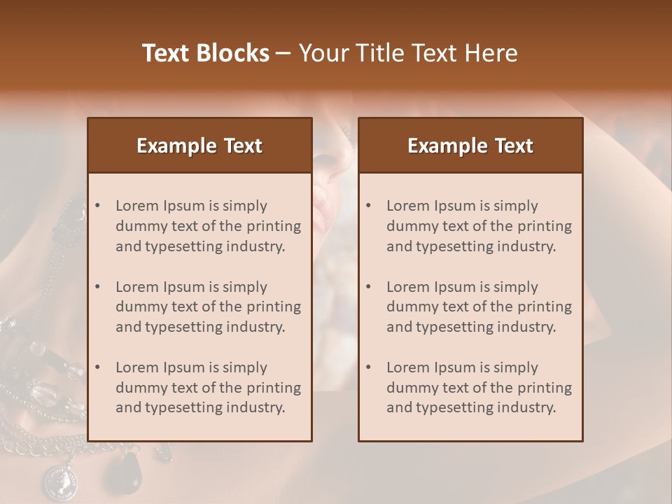 Glamour Earrings Romantic PowerPoint Template