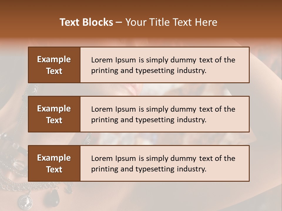 Glamour Earrings Romantic PowerPoint Template