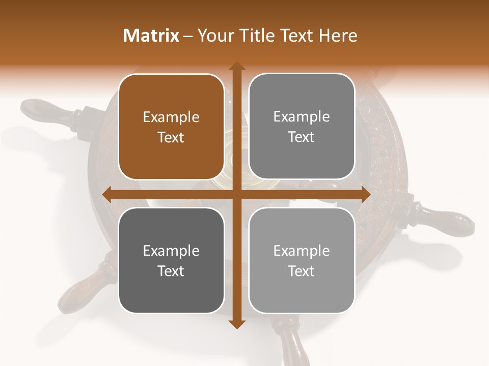 Wooden Steering Marine PowerPoint Template