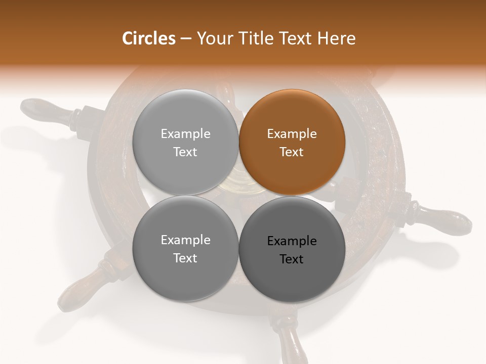 Wooden Steering Marine PowerPoint Template