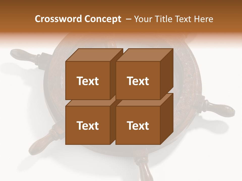 Wooden Steering Marine PowerPoint Template