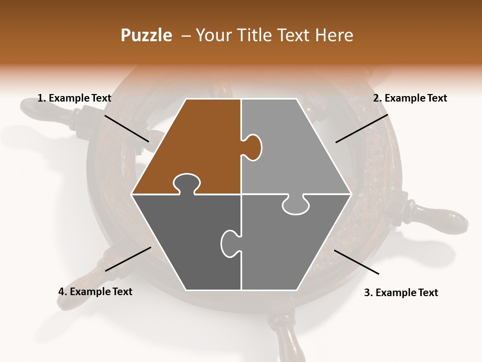 Wooden Steering Marine PowerPoint Template