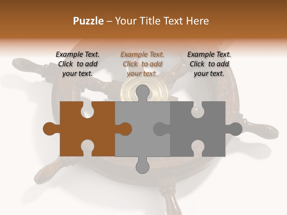 Wooden Steering Marine PowerPoint Template