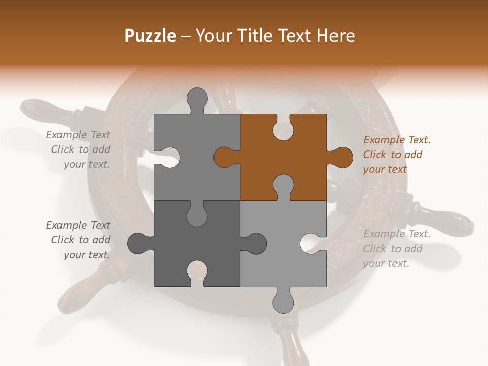 Wooden Steering Marine PowerPoint Template