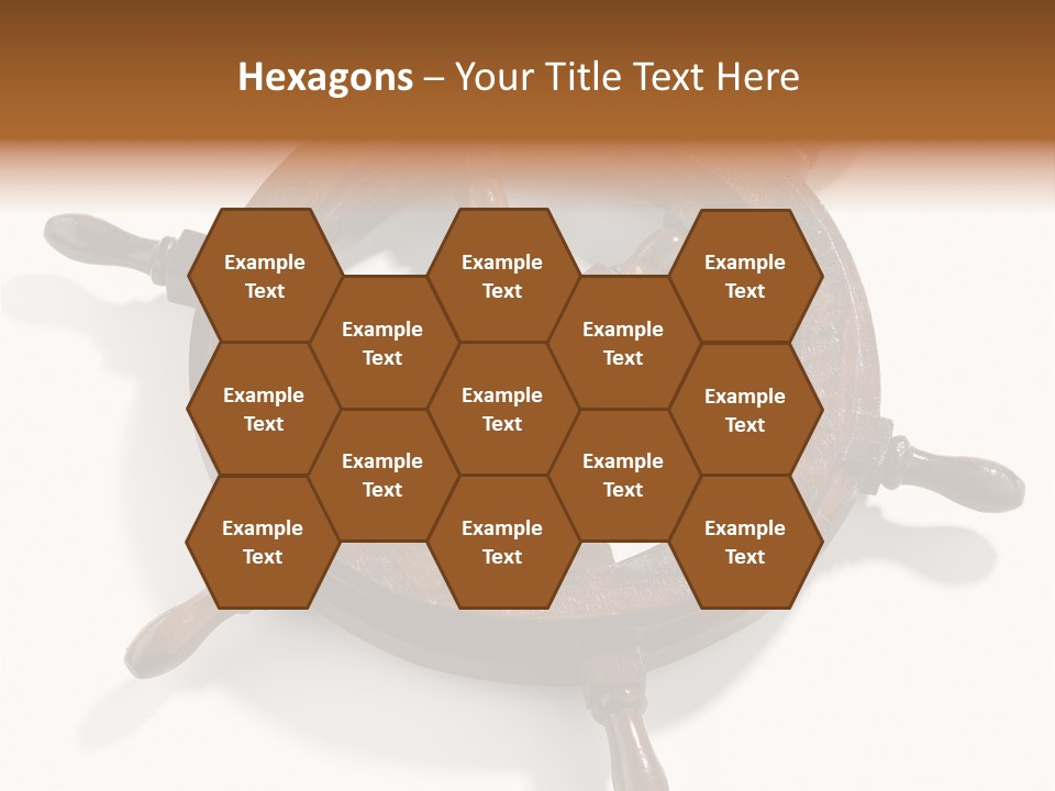 Wooden Steering Marine PowerPoint Template