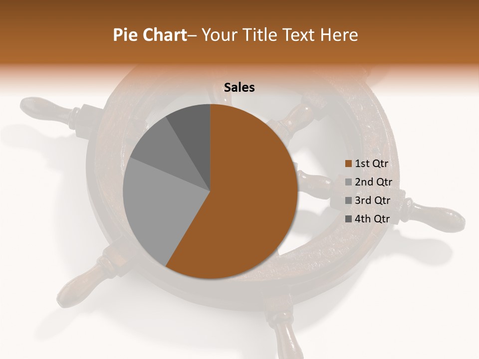 Wooden Steering Marine PowerPoint Template