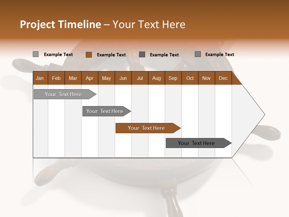 Wooden Steering Marine PowerPoint Template