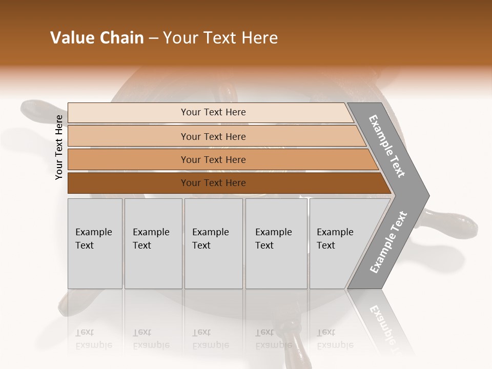 Wooden Steering Marine PowerPoint Template
